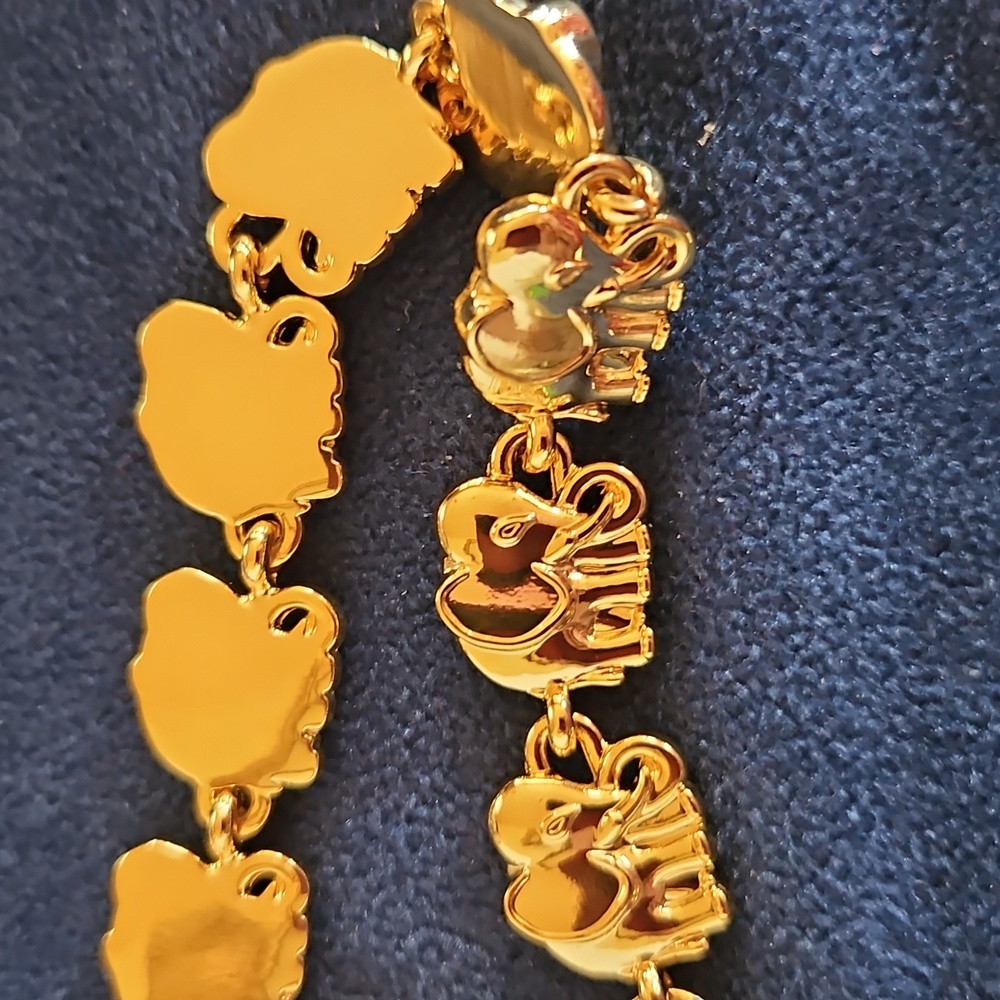 Lilly Pulitzer Gold elephant charm Bracelet NWT
